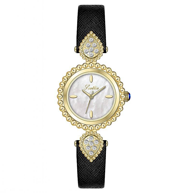 Brand Women Watch Light Luxury Brand Shell Faced Diamond Watches Waterproof Leather Strap Ladies Fashion Quartz Wristwatch