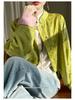 Women's Retro Satin Mandarin Collar Cardigan - Loose Fit, Light National Style Tang Jacket