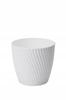 Mika 15 Round Flower Pot with Saucer | White