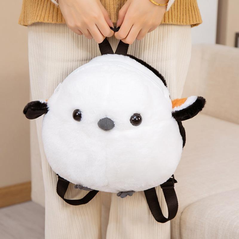 Sparrow White Adorable Plushie Backpack Cartoon Toy Bag Girls Travel Students