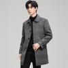 FAPAI Men's Mid-Length 2-in-1 Down & Double-Faced Wool Coat