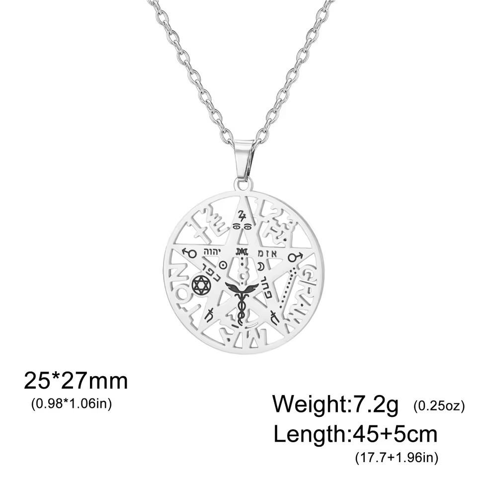 Collana Ciondolo Stella a Cinque Punte Svuotata a Forma di S con Doppio Foro Design Versatile Nodo Miko Gioielli