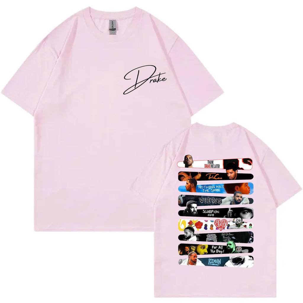 T-shirt Grafiche Album Rapper Drake Unisex Abbigliamento Unisex Moda Hip Hop T-shirt a Maniche Corte Estiva Casual Ampia T-shirt in Cotone