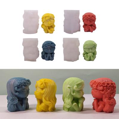 Mold din silicon 3D prințesă din rășină epoxidică pentru decorarea torturilor cu fondant DIY, lumânări cu aromoterapie, creație de ornamente de birou.
