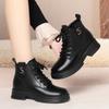 Martin boots for women, new autumn and winter small black short boots British style velvet warm boots