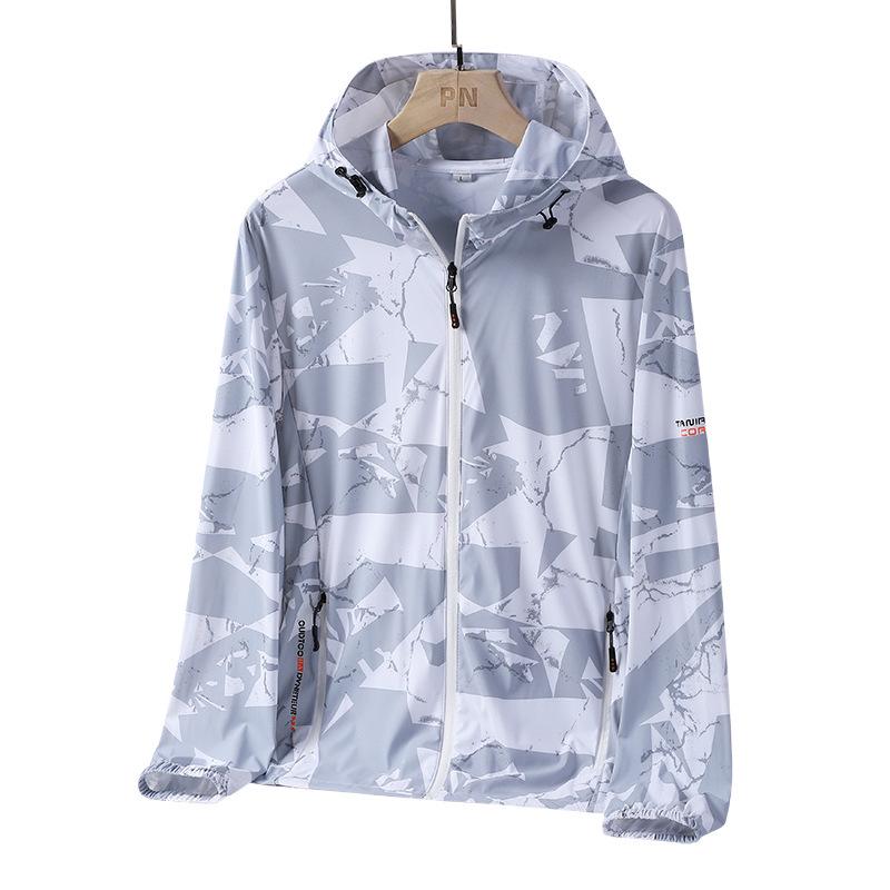 Men's 2025 Ice Silk Sun Protection Camouflage Fishing Jacket - Lightweight, UV Resistant for Summer Outdoor Wear