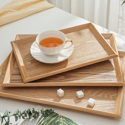Japanese Style Ash Wood Tea Tray Home Hotel Cake Tray Bakery with Wooden Flat Plate Snacks Afternoon Tea Tray