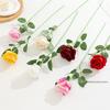 Velvet Rose Artificial Flower for Home Decor, Wedding Aisle, and Hand Bouquets