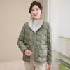 Women's Reversible Lightweight Stand Collar Duck Down Jacket - Warm & Stylish for Autumn/Winter