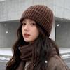New Style Ripped Knitted Hat for Women Winter Retro  Versatile Face Showing Small Woolen Hat Large Head Circumference  Warm Pullover Cold Hat for Men