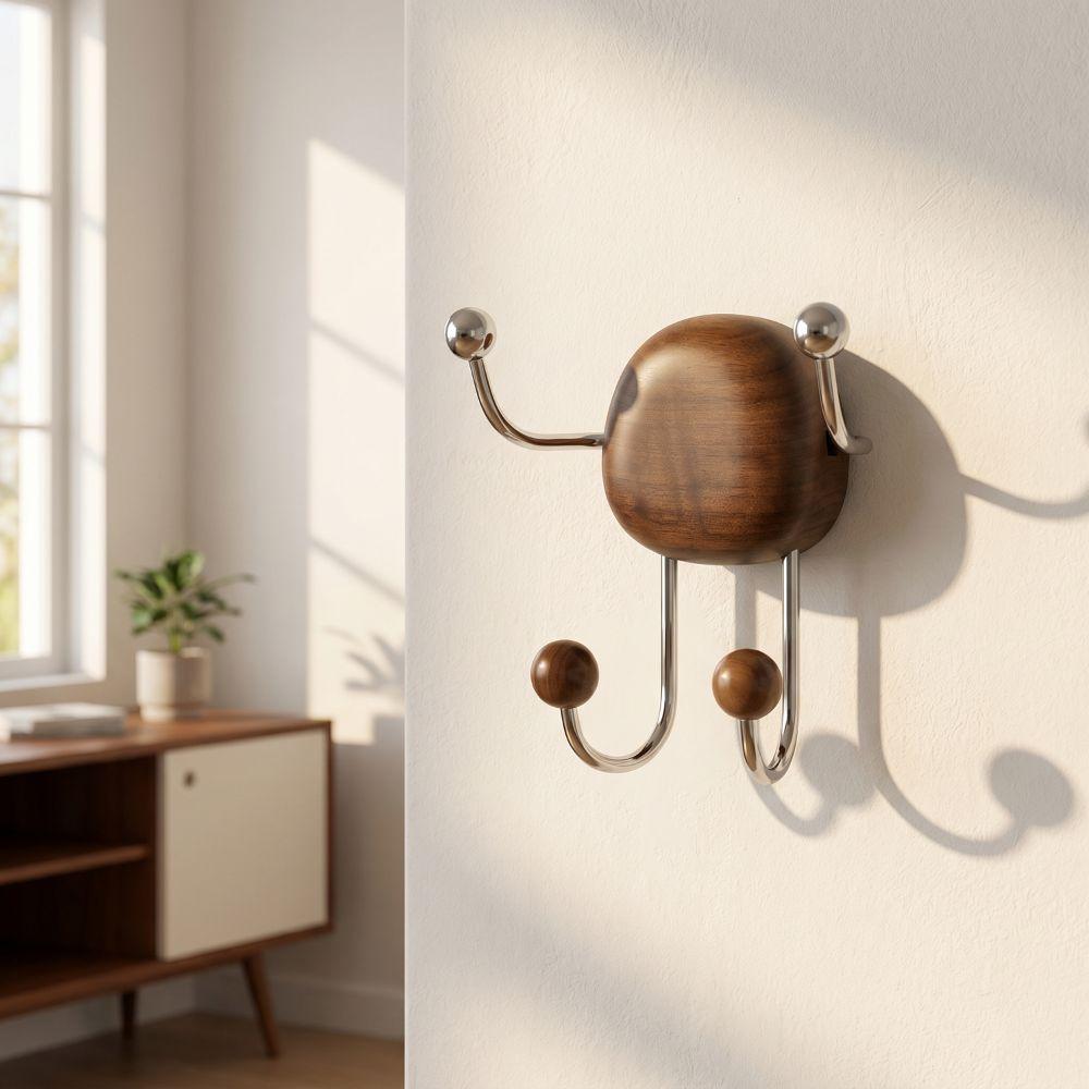 Stainless Steel Wall Mounted Organizer Rustproof Suction Cup Hook Rustic Wall Hook  Entryway