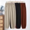 High-Waist Summer 3/4 Length Pants for Women