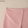 ZANZEA Women Summer Solid Color Loose Casual Short Pants