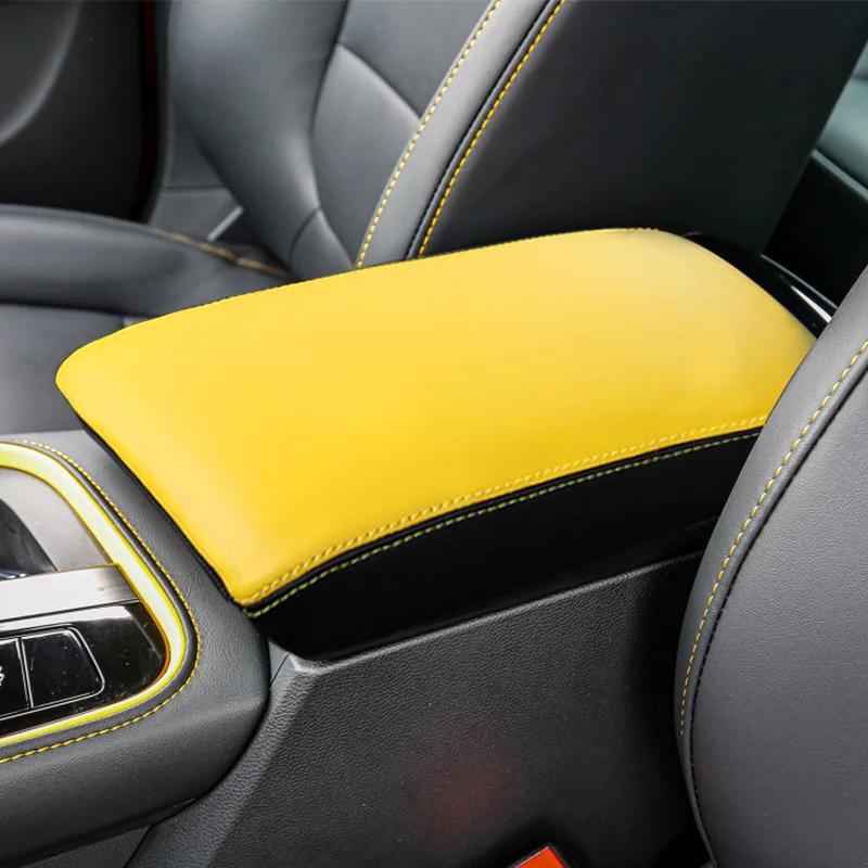 Car Armrest Box Cover For MG4 EV 2022 Mg 4 EH32 2023 Central control PU Leather protective pad Interior modification accessories
