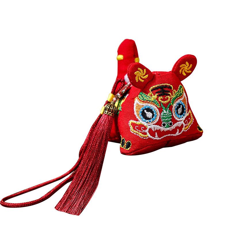 Dragon Boat Festival Lucky Tiger Embroidered Sachets - Mosquito Repellent Mugwort Hanging Ornament