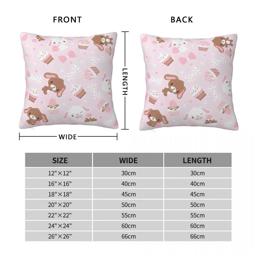 Cartoon Sugarbunnies Square Pillow Case Cushion Covers Creative Decorative Pillowcase for Sofa 40*40cm