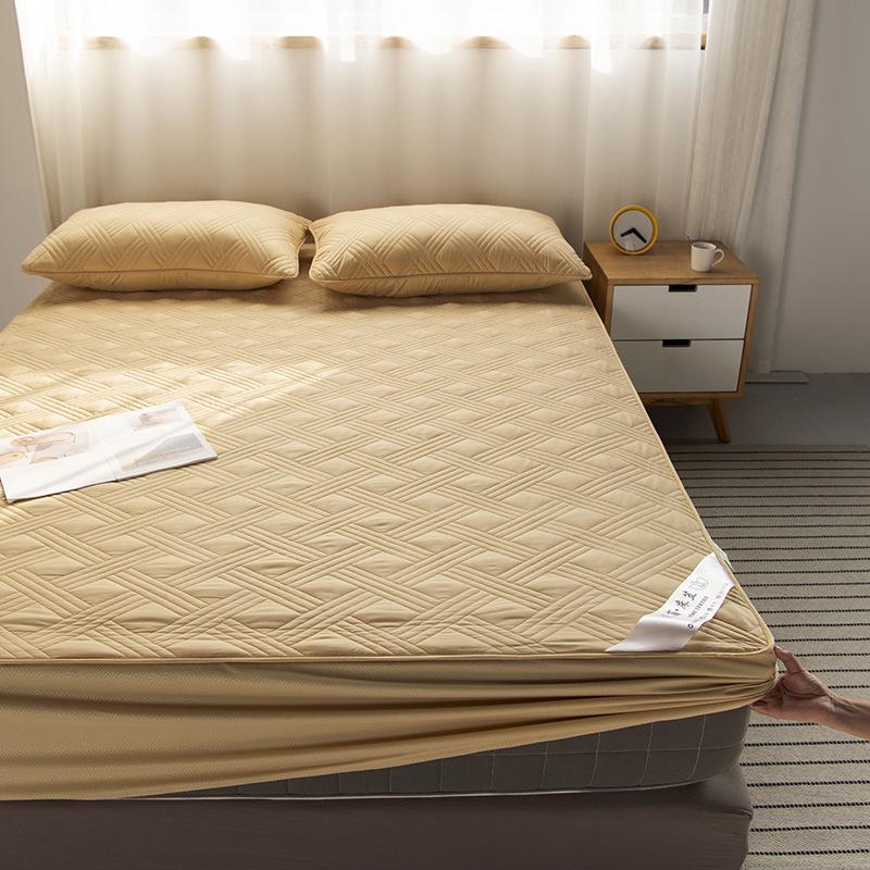 High-Density Quilted Cotton Mattress Protector with Pillowcase - Non-Slip, Thickened Fit