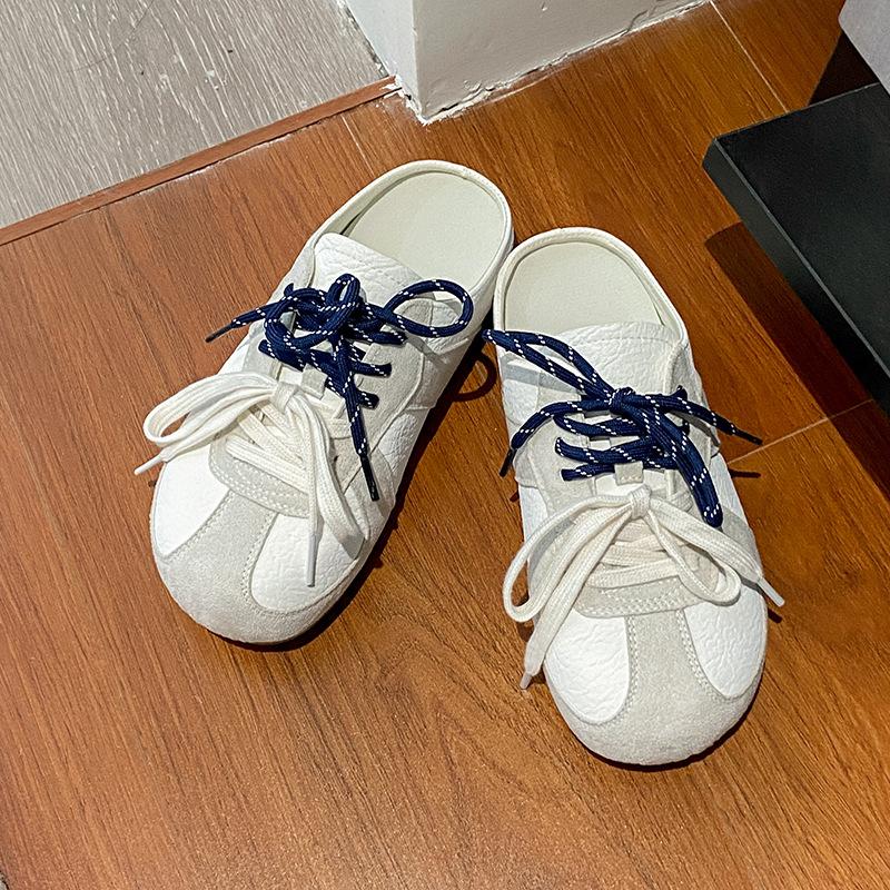 

Бокен уродливые и милые большие головы с одной педалью, желтые, с увеличенной внутренней высотой головы, корейская версия, весна и лето, немецкие кроссовки со шнуровкой, наполовину перетянутые 40 белый