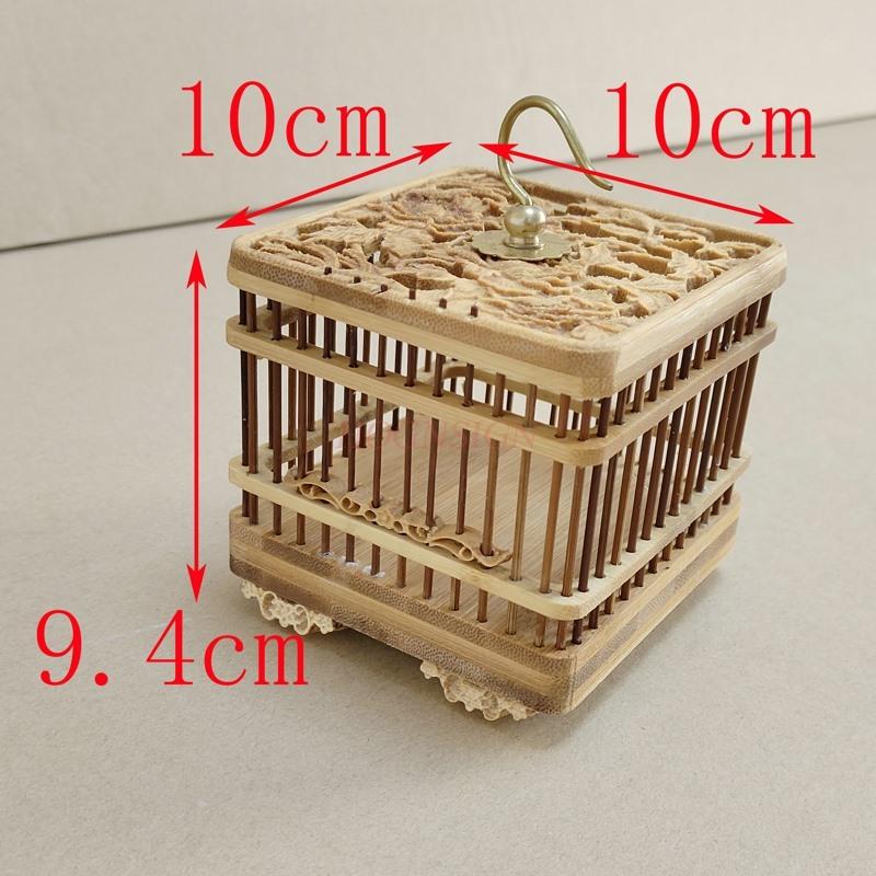 Relief Grasshopper Cage Boutique Cricket Raising Package Small Cricket High End Redwood Bamboo Weaving Bamboo Cage