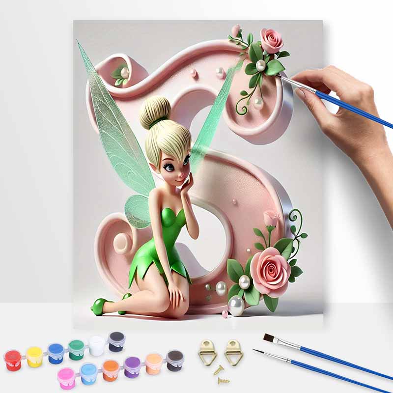 Disney Tinker Bell digital oil painting art kit DIY handmade home decoration gift
