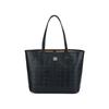 Liz Visetos Oberteil Ledergriff Logo Messing Namensschild Abnehmbar Visetos Klassisches Muster Clutch Tasche Damen Clutch Tasche Schwarz MWPGSLR02BK001