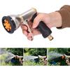 Gartenschlauchdüse mit 9 Sprühmustern, Heavy Duty Metall, Hochdruck, Handwasser-Schlauchdüse, zum Bewässern von Pflanzen und Rasen