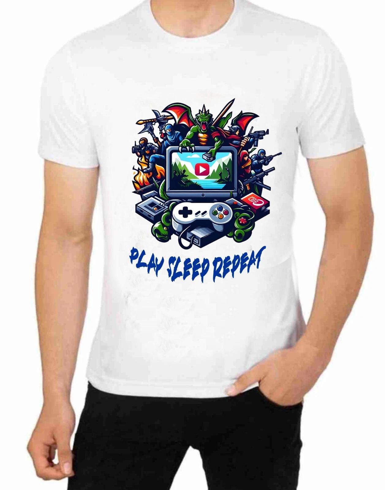 Gaming Gamer T-Shirt Character Art Nerd Play Computer Games 3XL