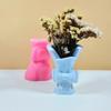 Silicone Mold Bowknot Flower Pots Molds Succulent Flowerpot Clay Cement Plasters Molds DIYs Vase Home Garden Decors