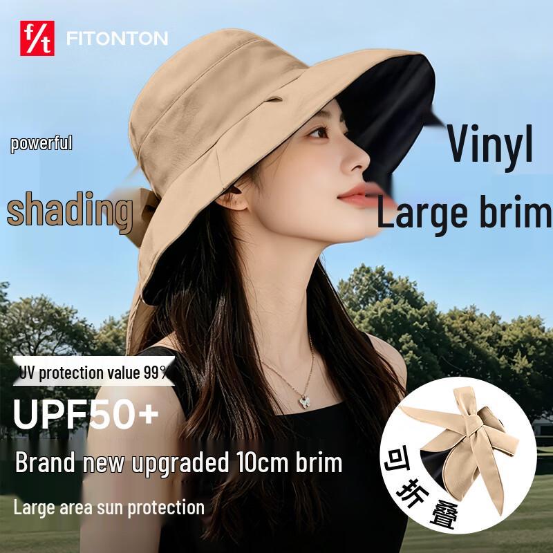 FitonTon Women s UV Protection Wide-Brim Summer Sun Hat One Size