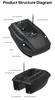 GPS Fishing Bait Boat LOKEEVAN D50B 590 Brushed Motor Dual 15600mAh Battery 2kg Load 500M Remote Control Night Light