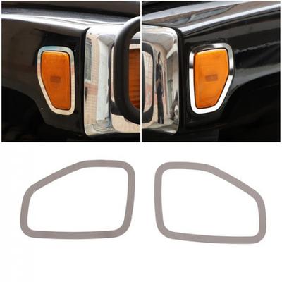 Silver Side Turn Signal Decorative Frame  For 2005-2009 Hummer H3