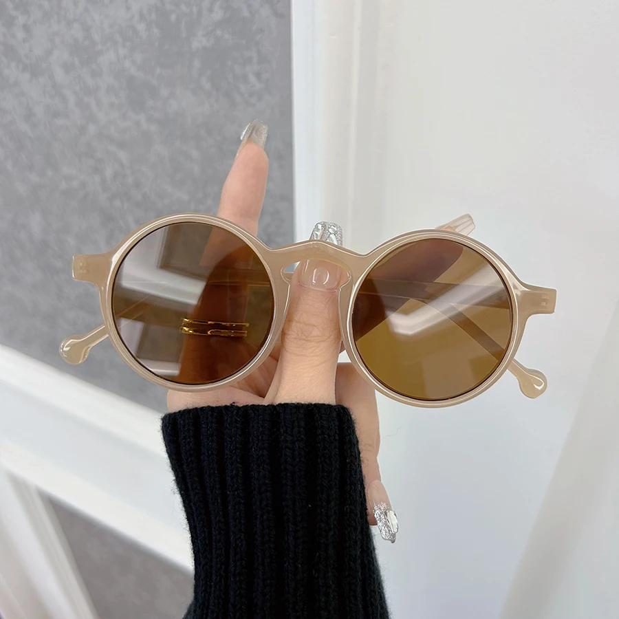 Vintage Round Sunglasses Women Men Brand Designer Retro Sun Glasses Female Male Mirror Punk Outdoor Circular