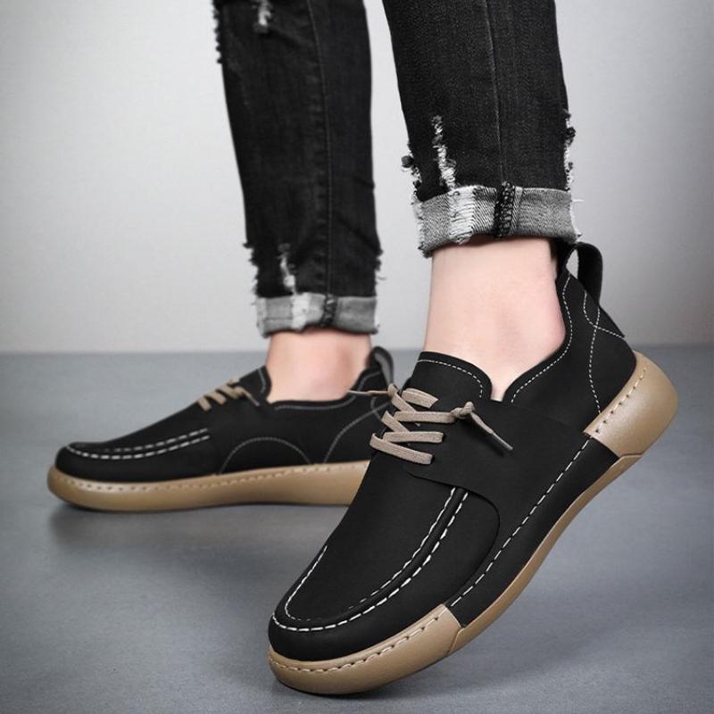 39-46 Size Men's Casual Shoes Luxury White All-match Vulcanized Shoes Trendy Comfortable Soft Leather Soft Sole Sneakers 2025