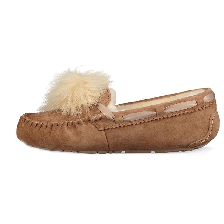(WMNS) UGG Dakota Pom Pom Slip on Brown Women s 1019015-CHE EU 36