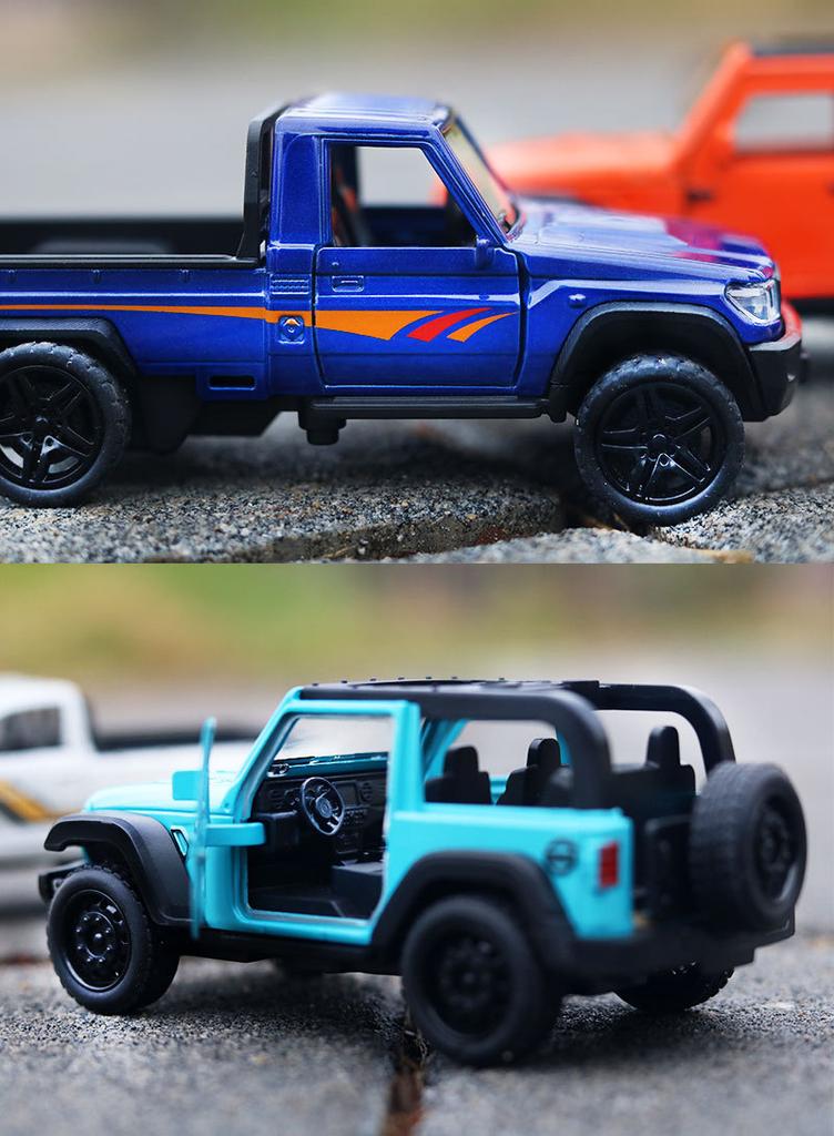 1:36 Jeep Metal Car Alloy Model Off-Road Three Doors Pull Back Boy Gifts Cross-border Wholesale
