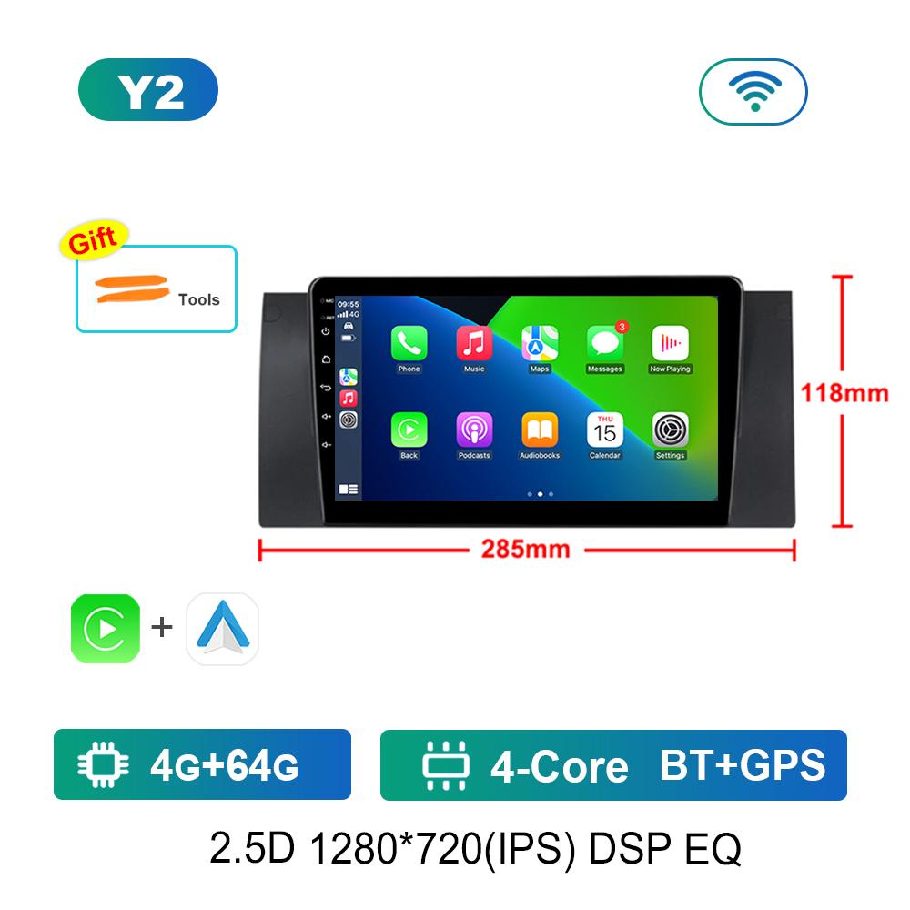 Carplay GPS Navigation for BMW E39 M5 1996 - 2003 DSP Stereo Car Radio Multimedia Player Android OS WiFi Head Unit