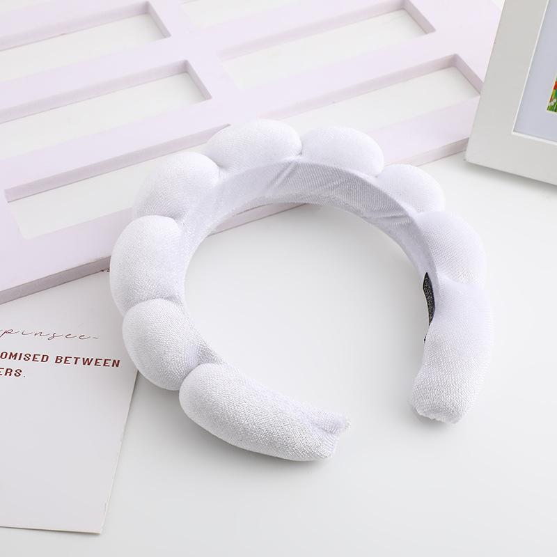 Retro Puffy Hair Band Sponge Headbands for Women Velvet Cloth Padded Girls Makeup Hairband Beauty Fashion Hairband Accessories