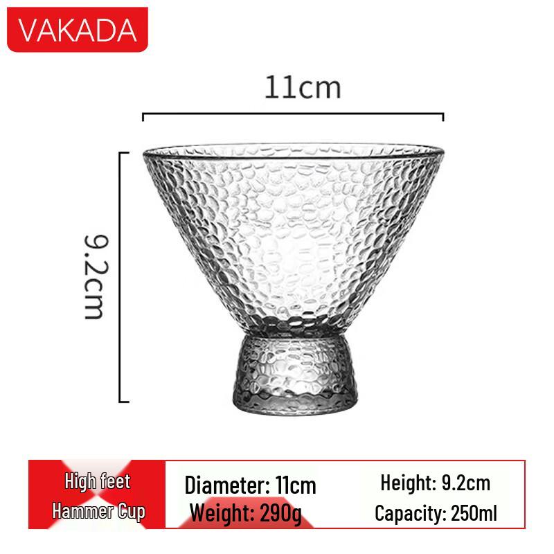 VAKADA Cute Glass Ice Cream & Dessert Bowl