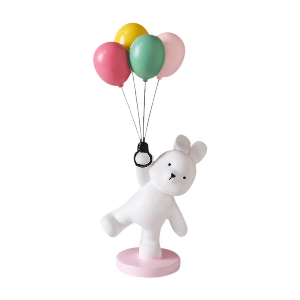 Balloon Bunny Figurine Creative Flying Bunny Figure for Bookshelf Home Party