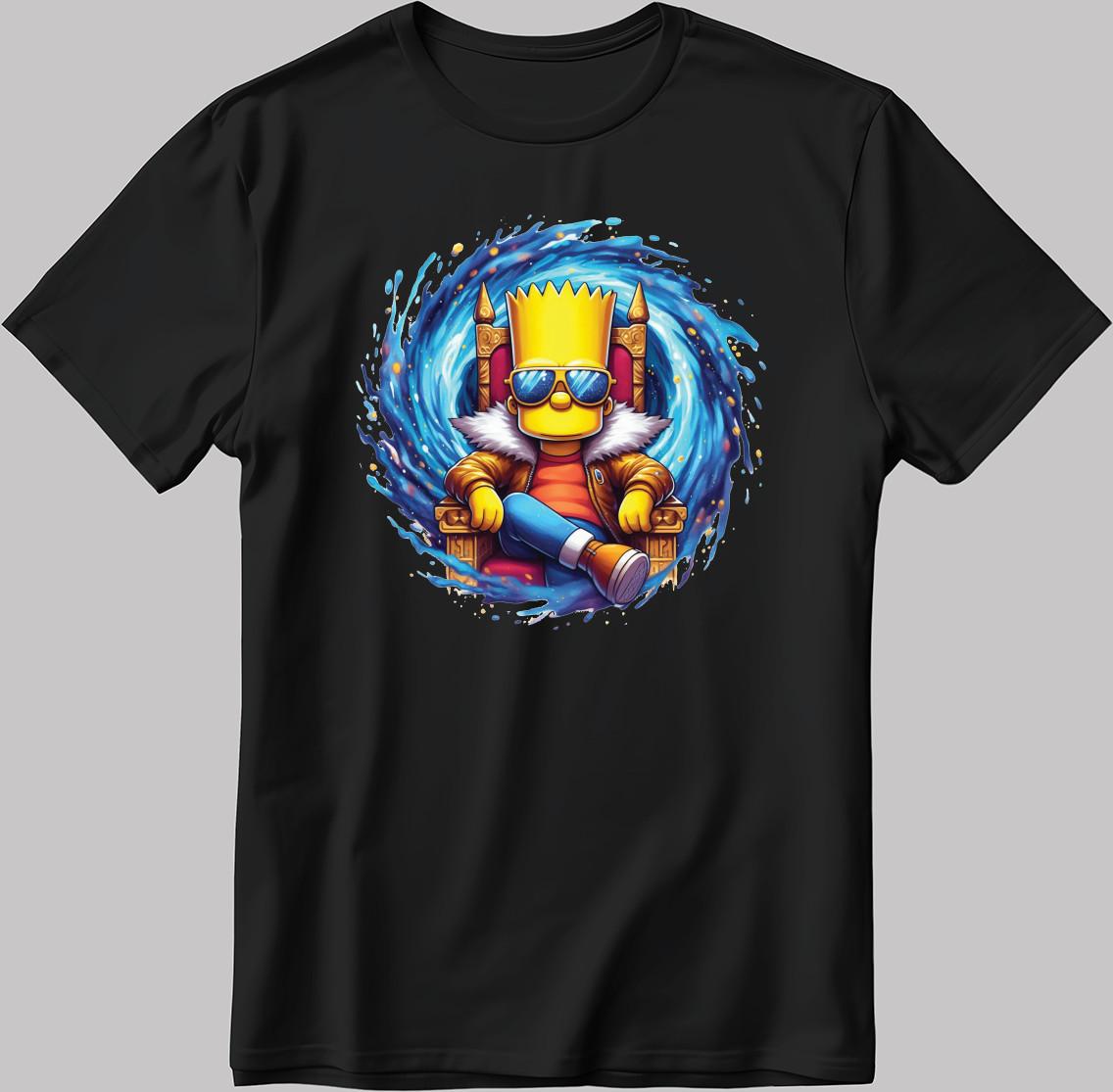 The Simpsons, Simpson Characters Short Sleeve White-Black Men s / Women N608 2XL