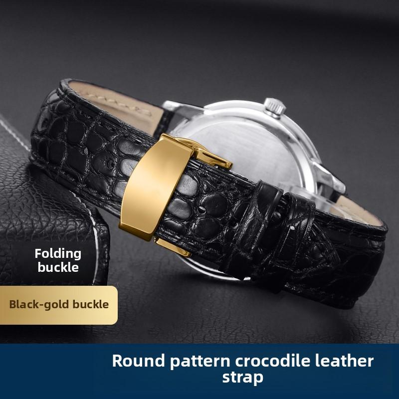 Crocodile Skin Watch Band 16mm 18mm 20mm 22mm 23mm 24mm Men Women Black Brown Genuine Leather Strap Bracelet for Any Watch Brand