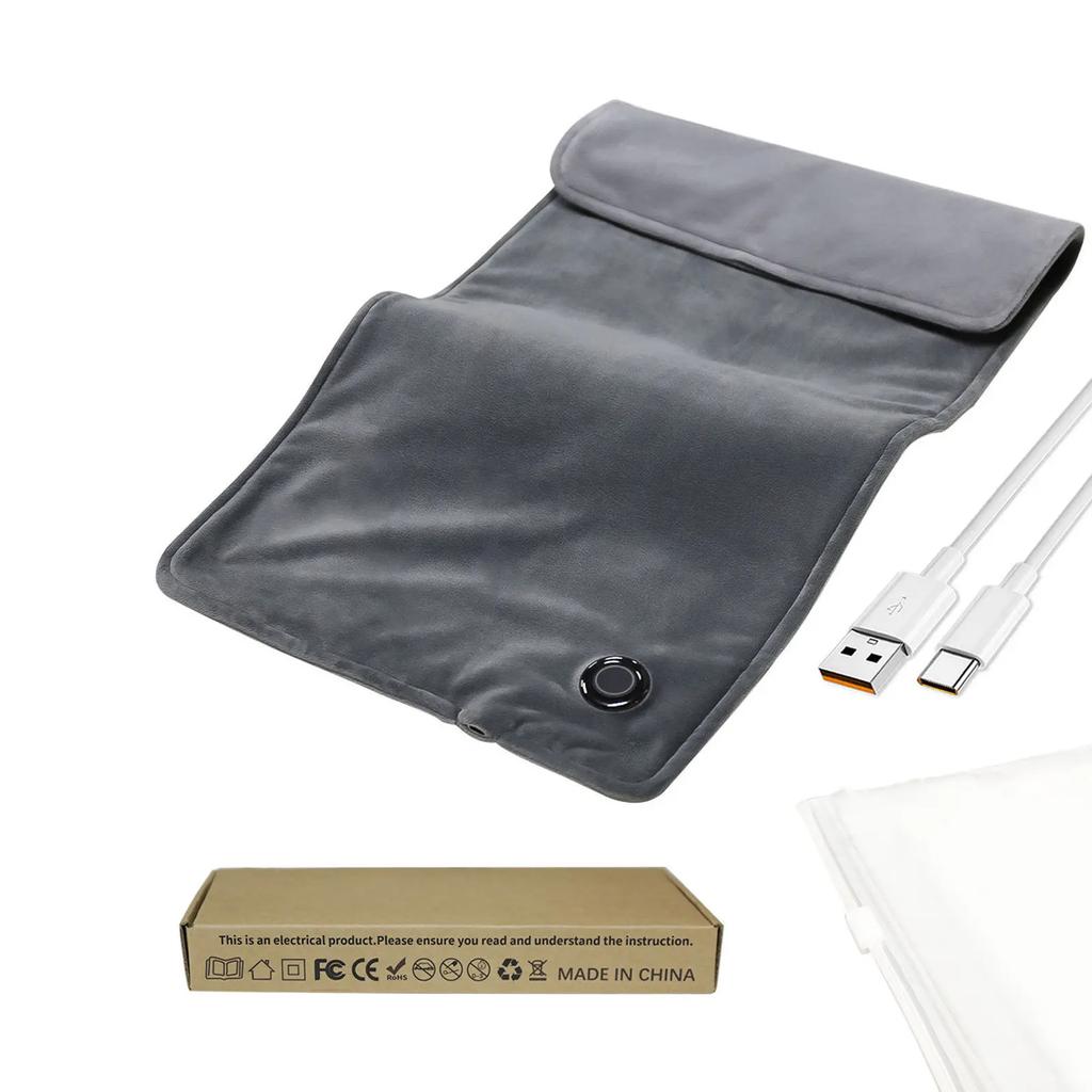 USB 5V Electric Heating Pad for Cramps & Back Pain Relief Heat Pad with 59 INCH Cable Mini Heated Blanket,19.6*11.8 INCH