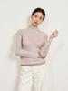 Women's Thick Cable Knit Cashmere Sweater - Half-High Neck Pullover for Autumn & Winter