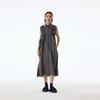 2026 Summer Japanese Retro Dark Pleated Sleeveless Dress – Slimming, Individual, Long