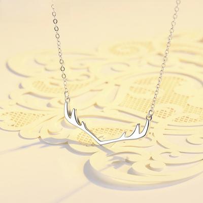 Jewelry Antlers Necklace Women's Fashion Jewelry Simple Accessories Elk Pendant Ins