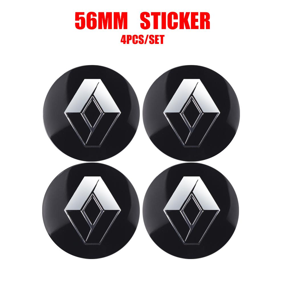 

4pcs 56MM 60MM Car Wheel Center Hub Cap for Renault Megane Clio Koleos Loguna Duster Logan Twingo Rim Cover Sticker Accessories