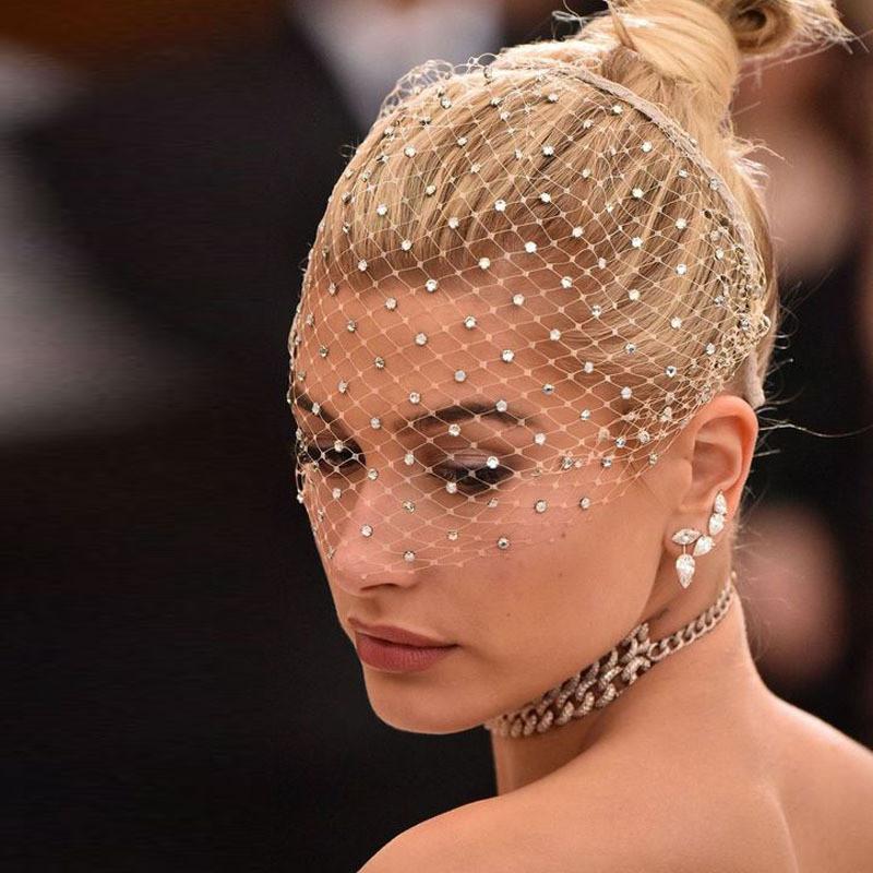 Fashion Headband Mesh With Rhinestone Decoration For Party And Dance Up Dress