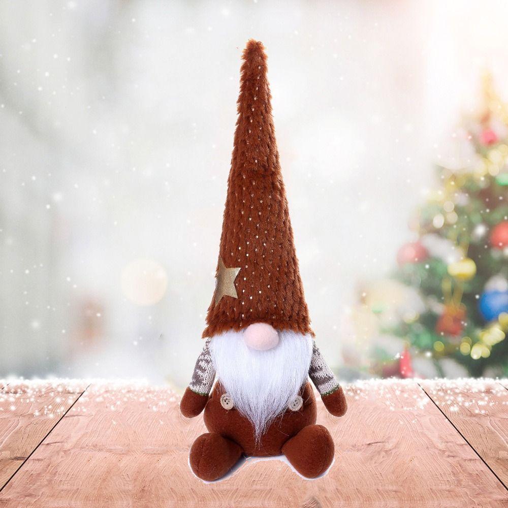 Handmade Plush Knitted Doll Cute Faceless Doll Crafts Christmas Toy  Photo Props