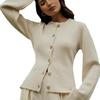 Damen Europäischer & Amerikanischer Weicher Strick Cardigan - Frühling & Herbst Lässiger Stil Pullover