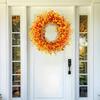 Artificial Flower Wreath for Front Door for Fall Autumn Farmhouse Floral Wreath Decoration Porch Patio